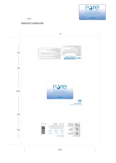 Pure Formula 1 Advanced Alcohol Wipes With Alcohol (Pure Formula 1 Advanced Alcohol Wipes With Alcohol 100wipes)